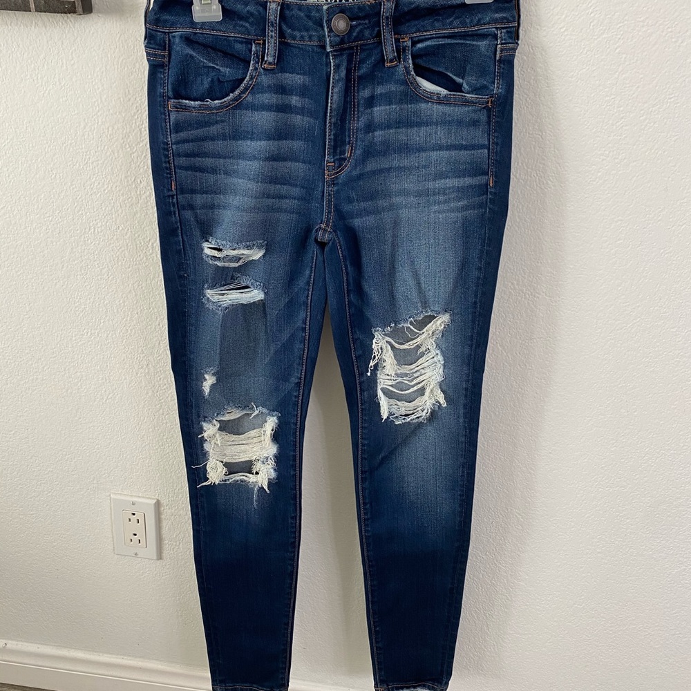 Super Strech X Ripped Jegging Jeans